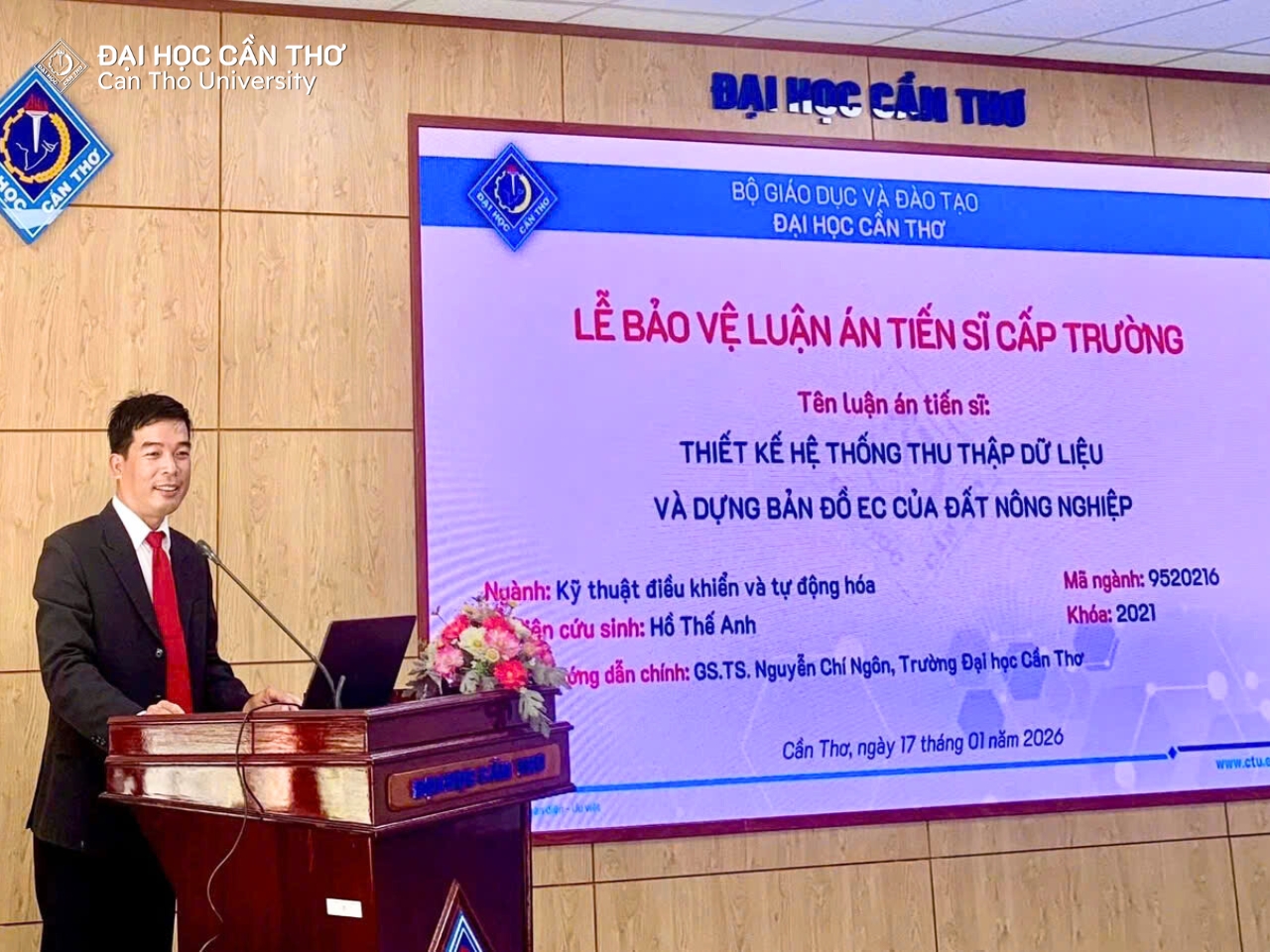 NCS Hồ Thế Anh trình bày luận án